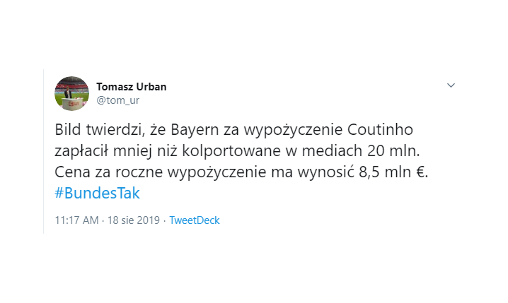 Tyle faktycznie ZAPŁACI Bayern za wypożyczenie Coutinho